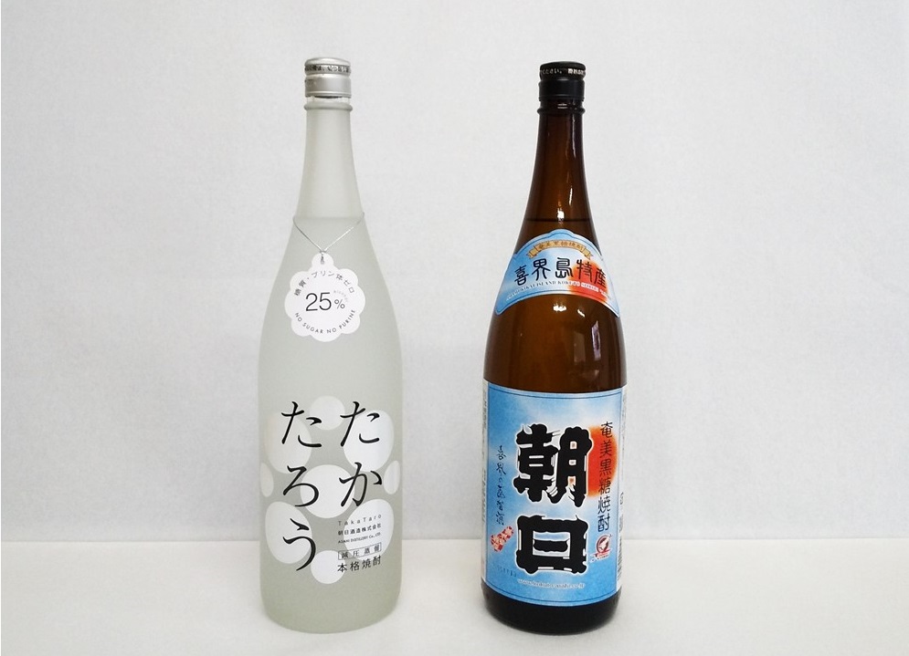 【黒糖焼酎】朝日（25度1800ml)・たかたろう(25度1800ml)　一升瓶2本セット【朝日酒造】