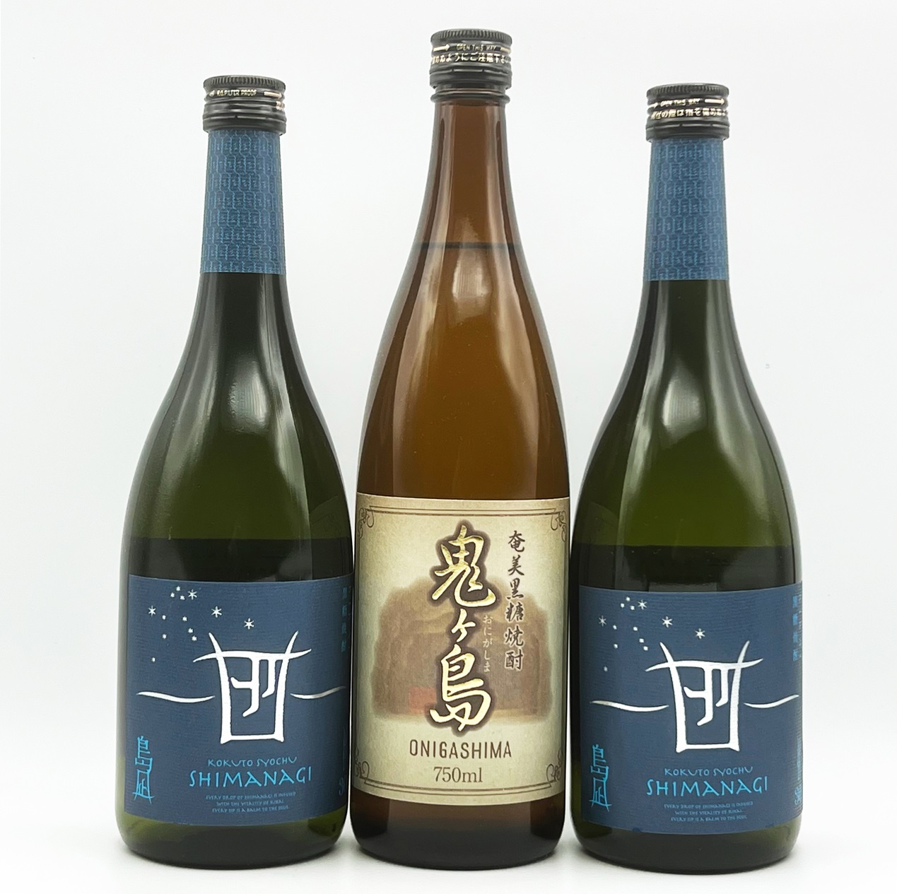 「島凪」30度・720ml×２本＆「鬼ヶ島」25度・750ml×１本【箱入り】